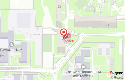 Многопрофильная клиника МЕДЕЛ на улице Адоратского на карте