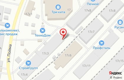Торгово-монтажная компания Стройком на улице Пойма на карте