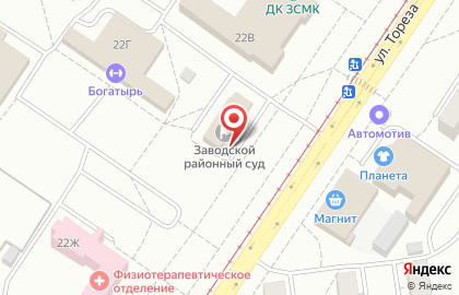 Заводской районный суд г. Новокузнецка на карте
