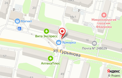 Киоск куриной продукции Куриный домик на улице Гурьянова на карте
