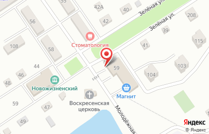 Продовольственный магазин Строганов на Молодёжной улице на карте