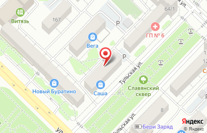 Саша на Тульской улице на карте