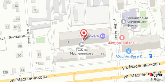 Салон отдыха Orange на улице Масленникова на карте
