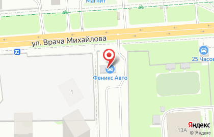 АвтоТехЦентр Феникс Авто на улице Врача Михайлова на карте