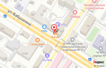 Торговая компания Ангир на улице Бабушкина на карте
