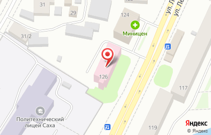 Городская больница №3 на улице Лермонтова на карте
