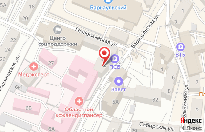 Стоматологическая клиника Стомик на Барнаульской улице на карте