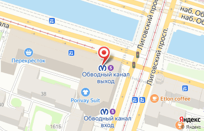 Ресторан быстрого питания Subway на Лиговском проспекте на карте
