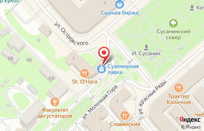 Сувенирная лавка в Костроме на карте