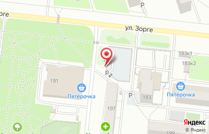 Автостоянка на ул. Зорге, 191 к1 на карте