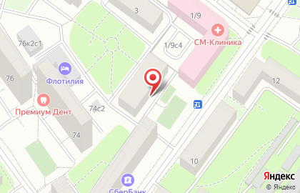 Супермаркет Пятёрочка в Москве на карте