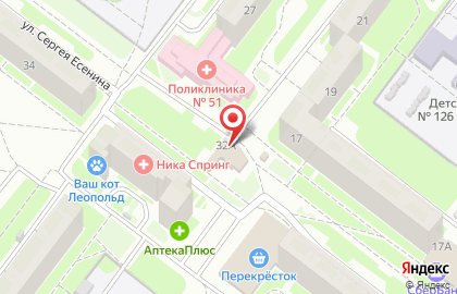 Магазин Овощи и Фрукты на улице Сергея Есенина на карте