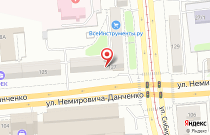 Страховой центр Горстрах-54 на улице Немировича-Данченко на карте