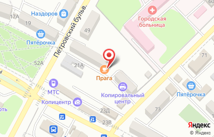 Ростовский филиал Банкомат, Банк Петрокоммерц на Привокзальной улице в Азове на карте