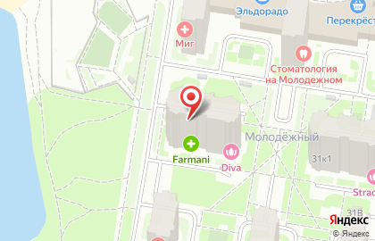 Аптека Farmani на Молодёжном проспекте на карте