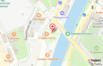 Кипарис в Ривьерском переулке на карте