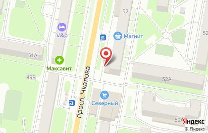 Супермаркет Магнит на проспекте Чкалова на карте