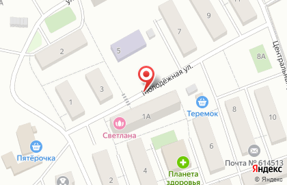 Малинка на Молодёжной улице на карте