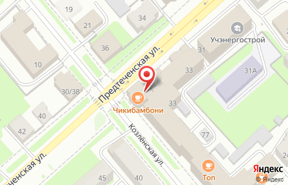 Олива на Козлёнской улице на карте