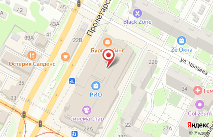 Ташир на Пролетарской улице на карте
