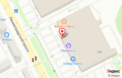 Гипермаркет Лента в Кемерово на карте