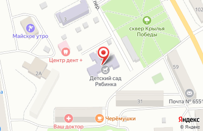 Рябинка в Техническом переулке на карте