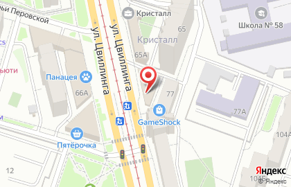 Супермаркет Магнит в Челябинске на карте