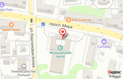 Калининградский областной музыкальный театр на карте