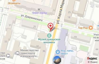 Музей Чувашской Вышивки филиал Чувашского национального музея на карте