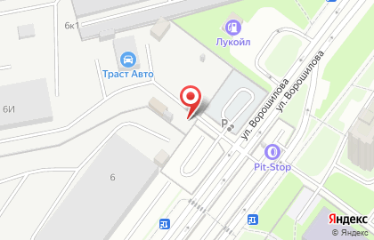 Шиномонтажная мастерская Яr на улице Ворошилова на карте