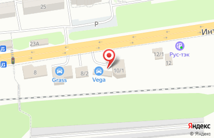 Автомойка самообслуживания Vega на Интернациональной улице на карте