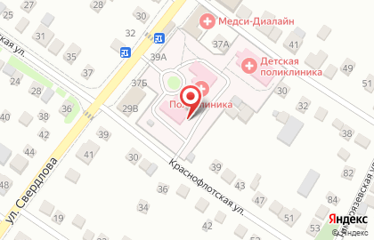 Поликлиника Краснослободской городской больницы на улице Свердлова на карте