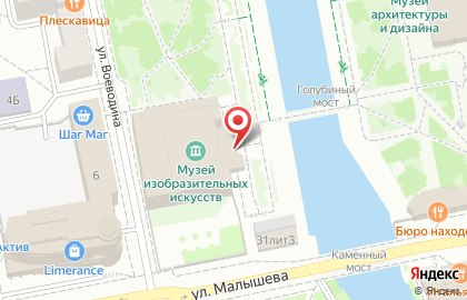 Екатеринбургский музей изобразительных искусств на площади 1905 года на карте