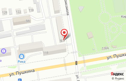 Авиакасса Саян-Авиа на улице Ленинского Комсомола на карте