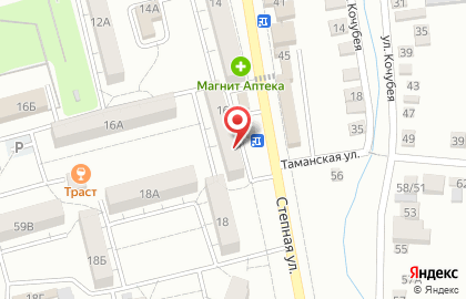 Продуктовый магазин Олимп на Степной улице на карте