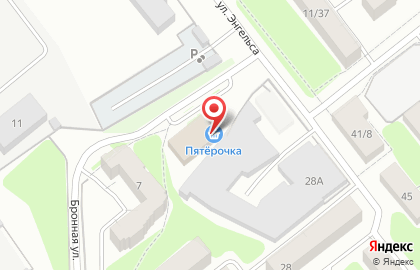 Универсам Пятёрочка на улице Энгельса на карте