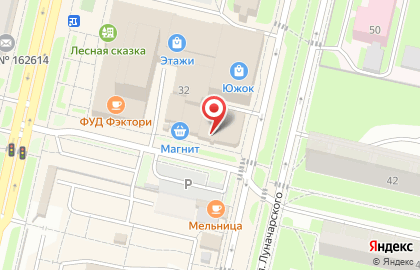 Магазин Амина на проспекте Луначарского на карте