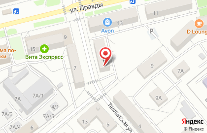 Магазин разливного пива Эль Хаус на Таллинской улице на карте