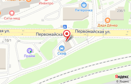 Центр оформления купли-продажи и страхования автомобилей на Первомайской улице на карте