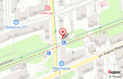 Продуктовый магазин Городок в Центральном районе на карте