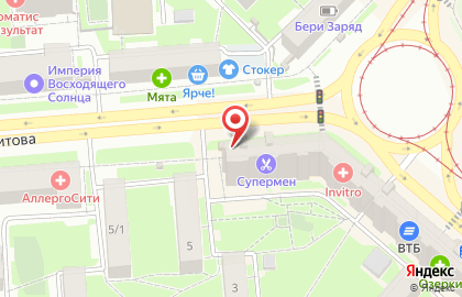 Киоск по продаже печатной продукции на площади Карла Маркса на карте