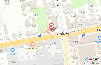 Медицинский центр Биомед на Октябрьской улице на карте