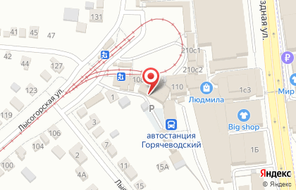 Продуктовый магазин Ника на Лысогорской улице на карте