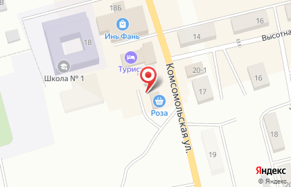 Гостиница Турист в Чите на карте