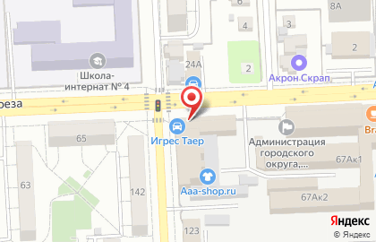 Шинный центр Игрес N-Tyre в Железнодорожном районе на карте