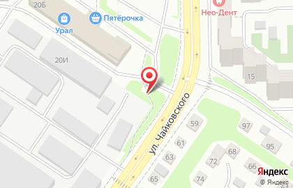 Шиномонтаж Омега на улице Чайковского на карте