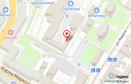 ТЦ СтройГрад в Ленинском районе на карте