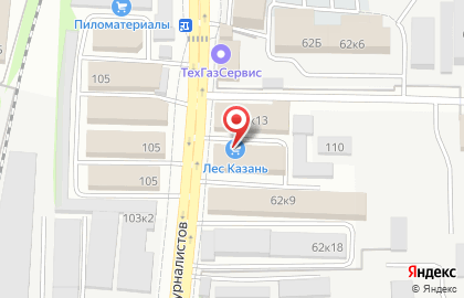 Компания по продаже пиломатериалов Лес Казань на карте