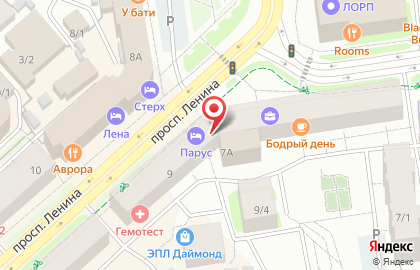 Гостиница Парус в Якутске на карте