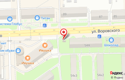 Салон цветов Василек на улице Воровского на карте